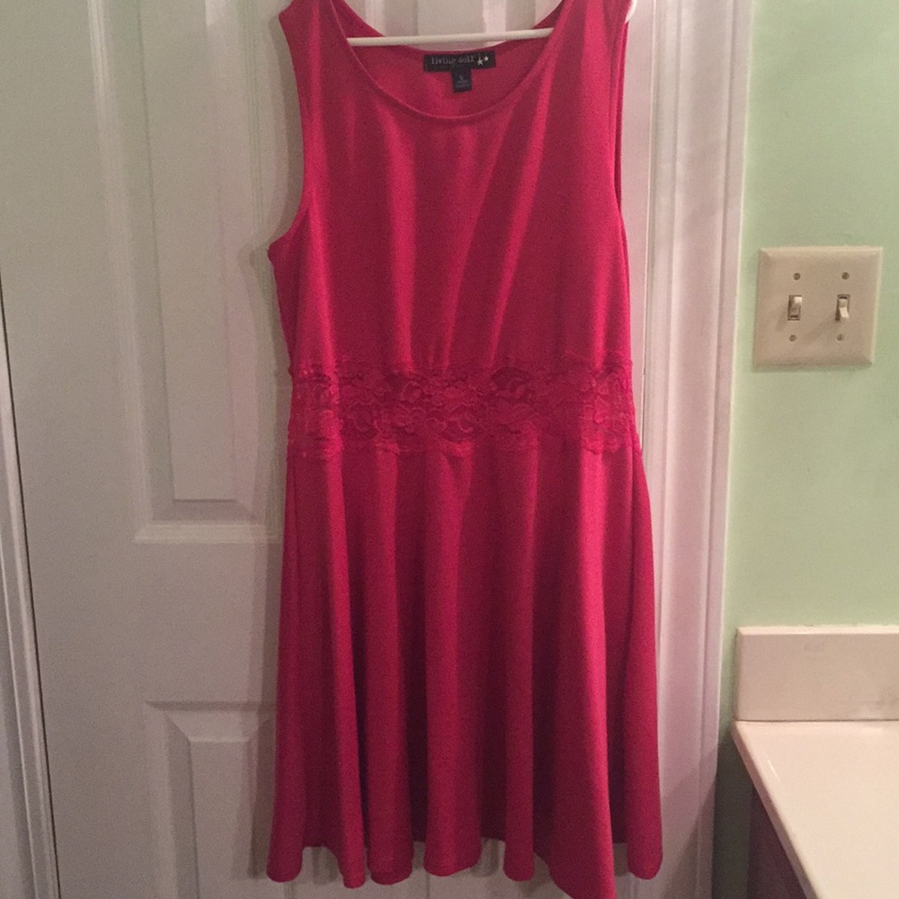 Hot pink cute dress